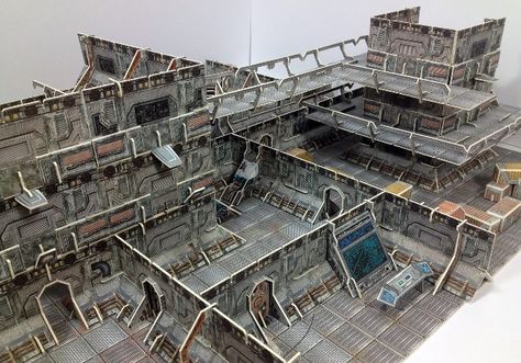 Alternative terrain Mdf Terrain, 40k Scenery, Wargames Terrain, Scifi Building, Necromunda Terrain, Amazing Miniatures, Scenery Ideas, Gaming Tables, Space Hulk