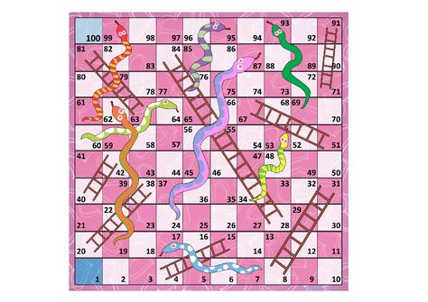 Snake Board Game, Snake Ladder Game Design, Snake And Ladder, Snakes And Ladders, Board Game Design, Pink Snake, Game Design, Board Games, Graphic Design