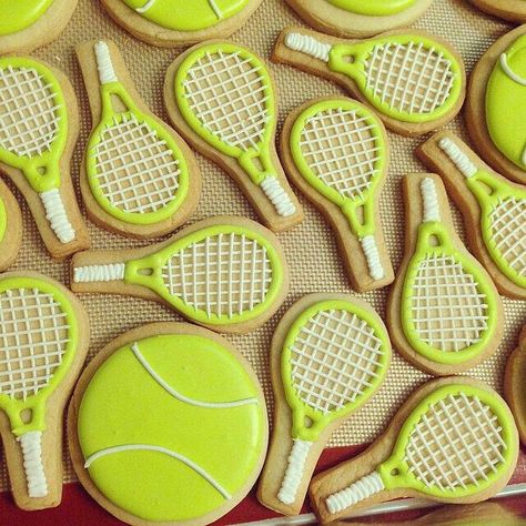 Tennis Cookies, Tennis Cupcakes, Tennis Decorations, Tennis Birthday Party, Tennis Cake, Wimbledon Party, Tennis Party Decorations, Cookies In A Jar, Tennis Birthday