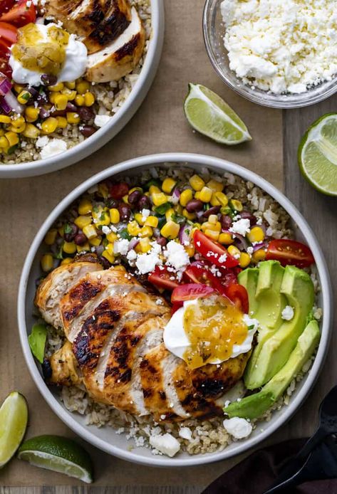 Baja Bowl, Black Bean And Corn Salsa, Chicken Black Bean, Avocado Corn Salsa, Panera Copycat, Corn Bean Salsa, Salsa Avocado, Black Bean Corn Salsa, Black Bean And Corn