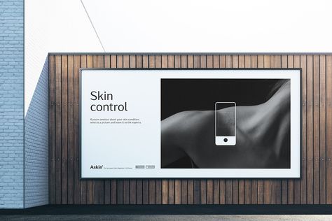 Askin’ a skin expert on Behance Social Media Images Design, Hoarding Design, Luxury Brochure, Billboard Advertising, Mission Work, Banner Design Inspiration, Billboard Design, New Identity, Vi Design