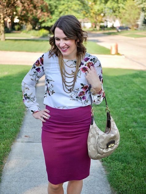 bybmg: Affordable Fall Work Wear Fall Work Wear, Fall Work Outfits, Outfits Nyc, Fall Workwear, Work Wear Outfits, Cassie Skirt, Lularoe Cassie, Skirt Floral, Fall Outfits For Work