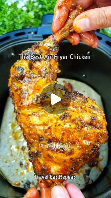 Split Chicken Recipes, Chicken Quarter Recipes, Kasuri Methi, Air Fryer Fried Chicken, Chicken Quarters, Chicken Roast, Roasted Garlic Chicken, Dried Parsley, Fenugreek Leaves