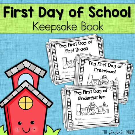 The first few days of preschool and kindergarten are always SO exciting! One great way to commemorate those first day feelings is by having students complete this FREE First Day of School Keepsake book! First Day School Activities Preschool Free Printable, Early Finishers Kindergarten Free, First Day Of Kindergarten Activities Free Printable, First Day Of School Books Preschool, First Day Of Pre K Activities, First Day Preschool Activities, 1st Day Of Preschool Activities, First Day Of School Crafts For Preschool, First Day Of Preschool Crafts