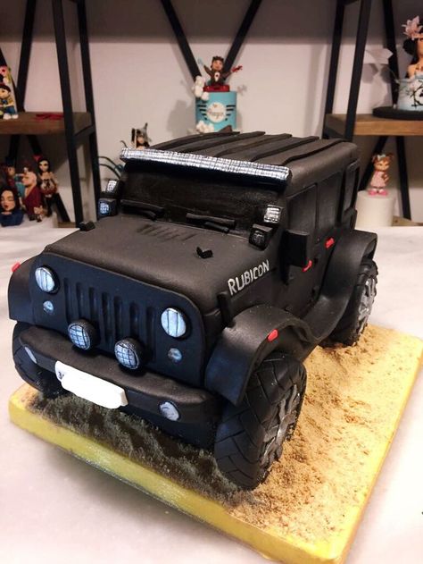 3D Jeep Rubicon Cake ,Wrangler Cake ,Jeep Cake Enid Cakes, Jeep Birthday Cake, Jeep Birthday, Car Cakes For Men, Car Cakes For Boys, Jeep Cake, Cars Cake Design, Kue Fondant, Cake Designs For Boy