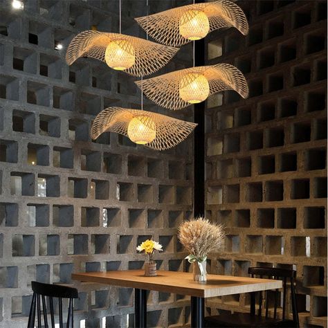 Boho Natural Style - Rattan Pendant Only - Bamboo Ceiling Light - – theLightzey Rattan Lampe, Bamboo Chandelier, Pendant Light Set, Pendant Light Styles, Rattan Lamp, Bamboo Pendant Light, Rattan Pendant Light, Wood Model, Ceiling Hanging