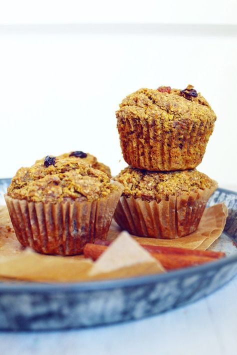 Pumpkin Spice Oat Bran Muffins [Gluten-Free] — Baked Greens Pumpkin Bran Muffins, Oat Bran Recipes, Oat Bran Muffins, Corn Free Recipes, Oat Bran, Bran Muffins, Baking Muffins, Gluten Free Muffins, Crumpets