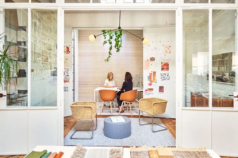 Elizabeth Roberts Architecture, Dreamy Office, Floor Outlets, Elizabeth Roberts, Brooklyn Townhouse, Company Office, Brooklyn Brownstone, Shared Room, Material Palette