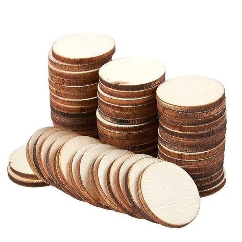 Product Description 1 X Art and Craft Supply Unfinished Wood Slices - 60-Count Round Natural Rustic Wood Circles, Wooden Log Slices for DIY Craft, Wedding Decoration, Home DecorCenterpieces, 1-inch Diameter, 0.1 inch Thick WOOD DISCS: Use the small round wood slabs for art classes, wedding planning, or even home decoration. Paint, color, carve and show off! FLAT, DURABLE SIDES: The wooden circles feature dual blank sides for decoration and personalization. POPLAR PLYWOOD: These wooden circles ma Wooden Log Slices, Paint Diy Crafts, Board Game Pieces, Log Slices, Wooden Log, Wooden Slices, Wood Disc, Wood Logs, Wood Circles