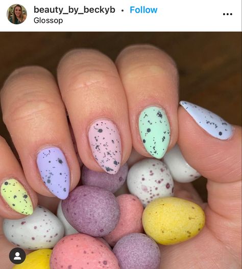 Robin Egg Nails, Mini Egg Nails, Cadbury Egg Nails, Robin Moses Nail Art, Robins Eggs In Nest, Mini Eggs, Easter Nails, Robins Egg, Popular Nails