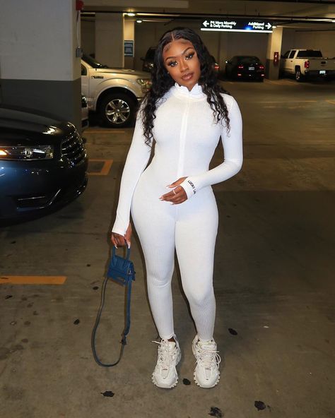 Ashley Dior 🤍 on Instagram: “Yea I think I’m cute 💕 Jumpsuit : @lovelywholesale__official  Make sure to use my discount code “ashleyd10”” Jumpsuit Outfit Black, Turtleneck Jumpsuit, Boujee Outfits, Fashion Closet, Jumpsuit Outfit, White Jumpsuit, Cute Swag Outfits, Looks Chic, Dope Outfits