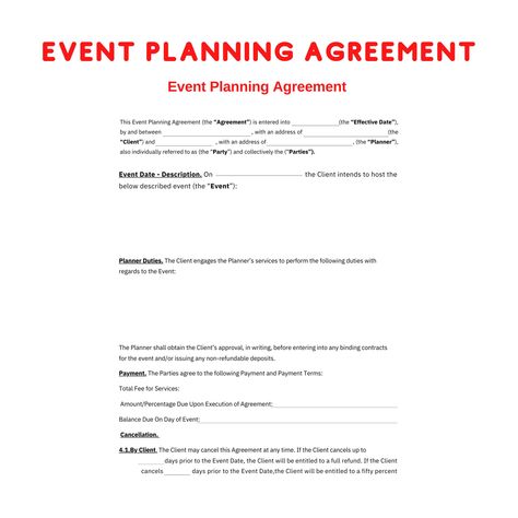 Düzenlenebilir Etkinlik Planlama Sözleşmesi, Küçük İşletmeler için Etkinlik Planlayıcı Sözleşmesi, Canva ve Word Şablonu, Kişiselleştirilmiş EDIFIABLE EVENT PLANNING AGREEMENT TEMPLATE It is a Customizable, editable template in CANVA AND WORD. ATTENTION THIS IS DIGITAL DOWNLOAD FILE, no physical product will be sent. Related Searches: event contract sample Event contract pdf event contract pdf event planner contract word template event planner contract template event contract terms and condition Event Planning Supplies, Small Event Planning Business, How To Start An Event Planning Business, Business Event Ideas, Event Decorating Business, Event Planner Office, Event Planning Board, Event Planning Forms, Party Rental Ideas