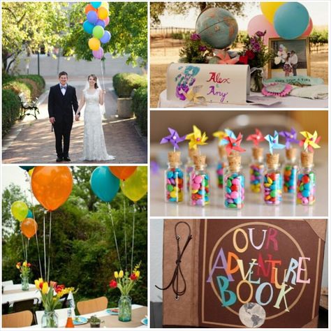 Disney Up Wedding, Movie Wedding, Ideas Bodas, Up Pixar, Geeky Wedding, 2013 Wedding, Tema Disney, Disney Wedding Theme, Wedding Movies