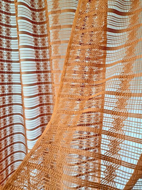 70s Curtains, Translucent Curtains, Space Disco, Curtains Sheer, Orange Curtains, Retro Scandinavian, Curtain Clips, Net Curtains, Orange Pattern