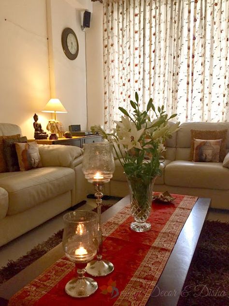 Design Decor & Disha: Indian Living Room Decor Informal Living Room, Projector Room, Indian Living Room Ideas, Indian Living Room Decor, Chettinad House, Dorm Decoration, Tv Area, Indian Room Decor, Indian Living Room