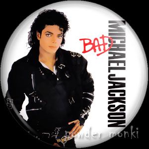 Michael Jackson "Bad" - Retro Music Badge/Magnet Michael Jackson Bad Album, Cd Michael Jackson, Thriller Michael Jackson, Michael Jackson Vinyl, Bad Michael, Liberian Girl, Worst Album Covers, Bad Album, Just Good Friends