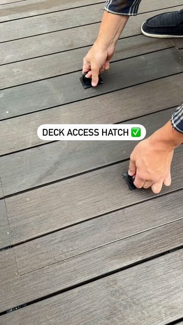 Deck Hatch Door, How To Hide Cement Deck Footings, Deck Access Panel, Deck Flush With Ground, Timber Tech Weathered Teak Deck, Trex Select Saddle Decking, Boulder House, King City, Deck Storage