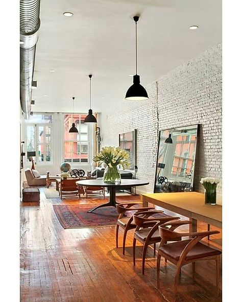 #houseofvdm❤ #love New Yorker Loft, Casa Open Space, Soho Apartment, Deco Boheme Chic, Soho Loft, New York Loft, Loft Stil, Loft Interiors, Loft Living