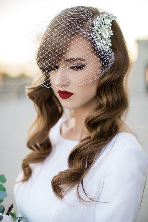 Make Up Sposa, Hollywood Glam Wedding, Blush Wedding Colors, Vintage Glam Wedding, Wedding Hairstyles And Makeup, Salt Lake City Wedding, Hollywood Wedding, Vintage Wedding Hair, Utah State