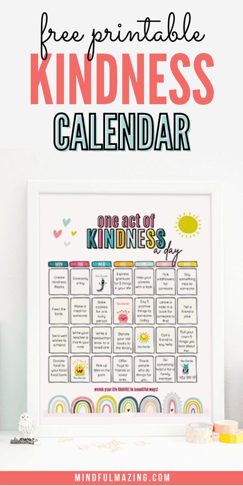 Kindness Banner Free Printable, World Kindness Day Poster, World Kindness Day Ideas, Kindness Worksheets, Acts Of Kindness For Kids, Encouragement Wall, School Counseling Bulletin Boards, Kindness Calendar, Kindness Like Confetti