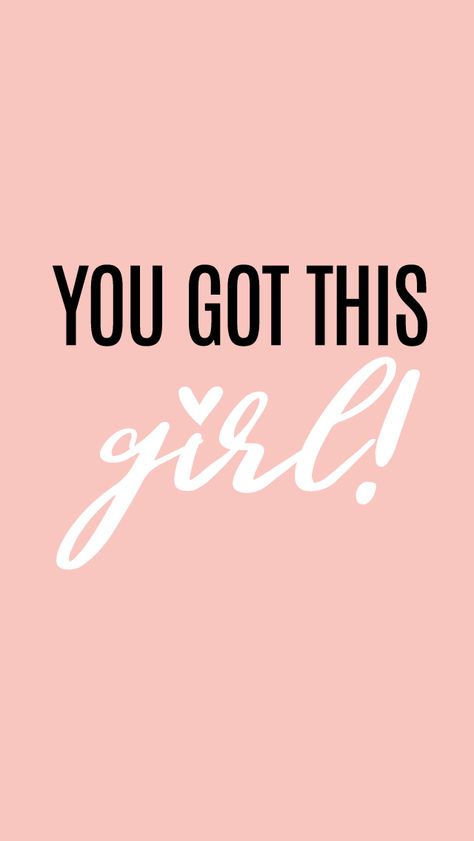 You Got This - iPhone Wallpaper for your Phone. Pink & White Wallpaper for your iPhone Radiating Positivity, Most Beautiful Wallpaper, Babe Quotes, Whatsapp Wallpaper, Pink Quotes, Wallpaper Accent Wall, Watch Wallpaper, Apple Watch Wallpaper, Apple Watch Faces