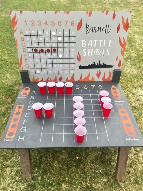 Beer Olympics Party, Battle Shots, Drunk Games, Beer Olympic, Diy Party Games, Bathroom Remodel Inspiration, Diy Yard Games, Drinking Games For Parties, Fun Drinking Games