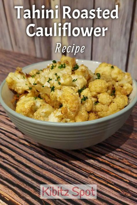 Try our naturally gluten-free and easy-to-prepare recipe for Tahini Roasted Cauliflower. Baked with tahini for rich, nutty flavors. A delightful twist on a classic dish Tahini Roasted Vegetables, Tahini Roasted Cauliflower, Cooking With Tahini, Tahini Recipe Ideas Healthy, What To Do With Tahini, Tahini Recipe Dinners, Tahini Recipe Ideas, Recipes Using Tahini, Roasted Cauliflower Tahini