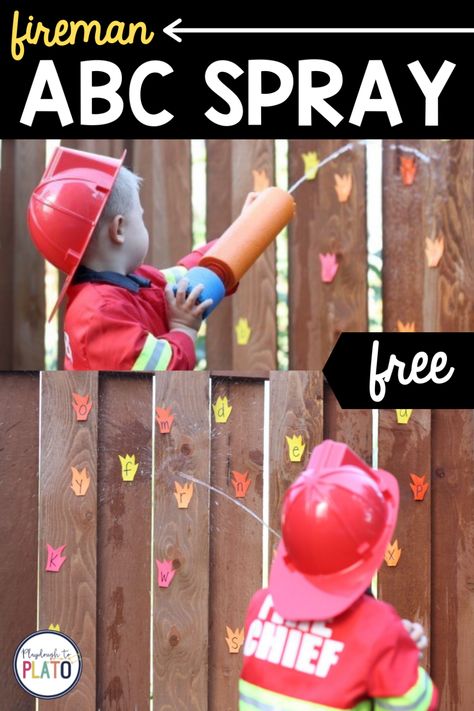 Fireman Kindergarten Activities, Firefighter Literacy Preschool, Fire Safety Pre K Activities, Community Helpers Outdoor Activities, Fireman Preschool Activities, Emergency Vehicles Preschool Activities, Fireman Activities Preschool, Jobs Activities For Kids, Fireman Activities