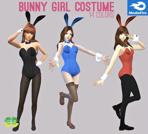 Sims 4 Bunny Girl Costume Playboy Bunny Outfits, Uraraka Cosplay, Bunny Girls, Sims 4 Anime, Easter Bunny Girl, Free Sims, Sims 4 Dresses, Tweek Y Craig, Sims 4 Characters