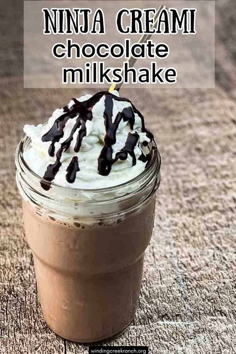 Ninja Creami Chocolate Milkshake Ice Cream Milkshake Recipe, Chocolate Milkshake Recipe, Homemade Milkshake, Milkshake Recipe Chocolate, Creami Recipes, Slushie Recipe, Milkshake Recipe, Ranch Recipe, Beverage Recipes