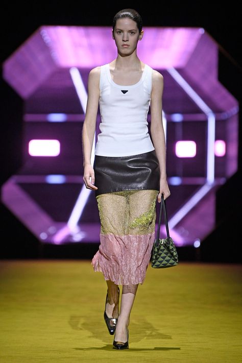 Prada RTW Fall 2022 Fall 2022, Fashion News, Lace Skirt, Prada