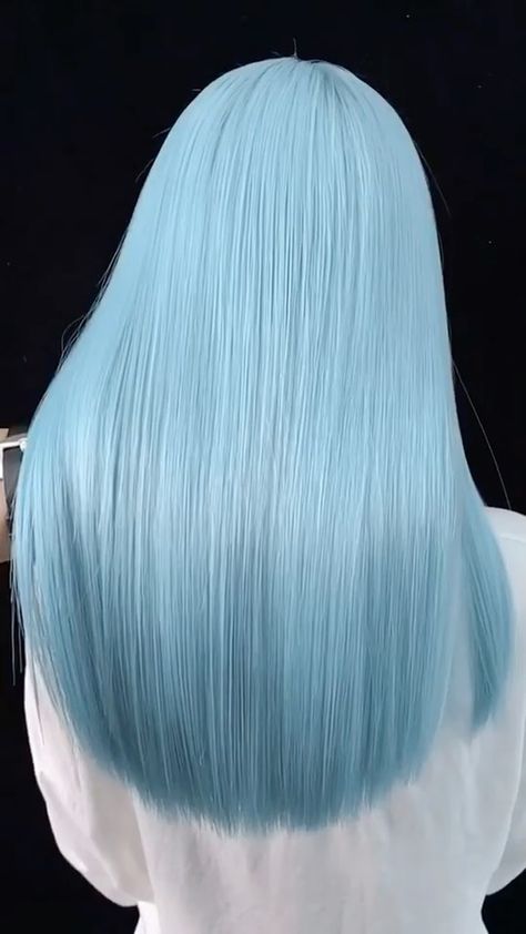 hair_color_clique on Instagram: Rate this shade of BLUE 1-10 💎 Blue hair color #bluehair #hairdye #haircolor Powder Blue Hair, Light Blue Hair Color, Blue Hair Color, Light Blue Hair, Hair Inspiration Short, Shade Of Blue, Super Hair, Hair Color Blue, Beauty Queen