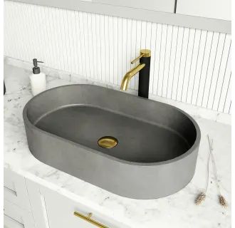 Western Bathroom Decor, Concrete Vessel Sink, Western Bathroom, Colored Concrete, Vanity Counter, Bathroom Plans, Diy Camper Remodel, Vessel Faucets, Concrete Sink