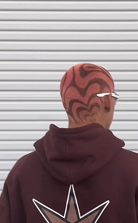 Pastel Pink Buzzcut, Dyed Buzz Cut Hair, Buzzcut Hair Dye Art Men, Bleached Buzz Cut Men Design, Buzzcut Hair Dye Art, Buzzcut Designs, Buzzcut Ideas, Buzz Designs, Hair Tattoo Designs