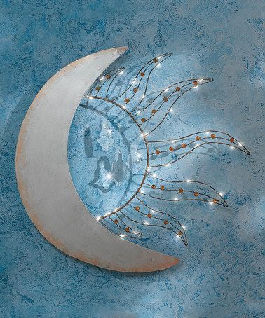 Another great find on #zulily! Celestial Sun & Moon Light-Up Wall Décor #zulilyfinds Moon Wall Decor, Celestial Sun, Astuces Diy, Dekorasi Kamar Tidur, Moon Decor, Moon Wall, Sun Moon Stars, Metal Tree, Wall Décor