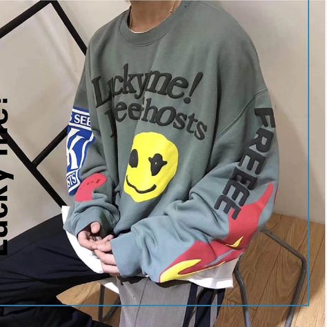 I See Ghosts Hoodie, Lucky Me I See Ghosts, Kanye West Kids, I See Ghosts, Seen Graffiti, Aqua Sweater, Ghost Sweatshirt, Lucky Me, Streetwear Sweatshirt