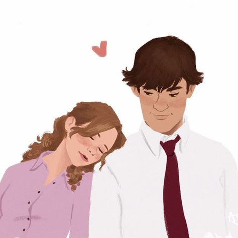 Pam And Jim, Pam The Office, Best Of The Office, Office Cartoon, The Office Jim, Jim Pam, Office Jokes, The Office Show, Office Fan