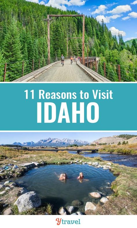 11 Reasons To Visit Idaho (under the radar GEM in the USA) Idaho Travel Summer, Spring Break Destinations Families, Idaho Road Trip, Montana Travel Guide, Explore Idaho, Idaho Vacation, Idaho Adventure, Visit Idaho, Rv Trips