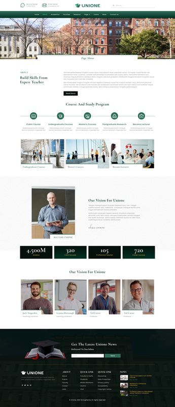 Unione - University Elementor Template Kit University Website Design, Ms Doni, Simple Website Design, Webpage Design, Simple Website, Call To Action, Website Template, The Help, Website Design