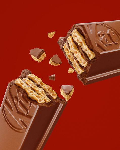 3d Blender, Red Chocolate, Food Png, Illustration Advertising, Premium Chocolate, Graphic Design Lessons, Food Packaging Design, Energy Bars, Kit Kat