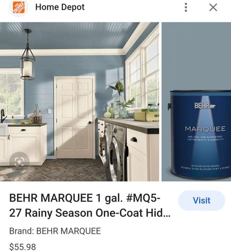 Rainy Season Behr Paint, Behr Rainy Season, Behr Marquee, Behr Paint, Rainy Season, Paint Colors For Home, House Colors, Paint Colors, The Home Depot