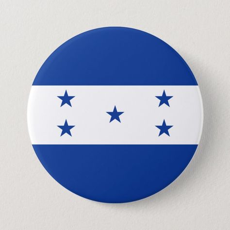 Flag of Honduras Button - Honduras Gift Honduras Flag, San Pedro Sula, Tegucigalpa, Indigenous Culture, Custom Buttons, National Flag, San Pedro, Artwork Design, Honduras