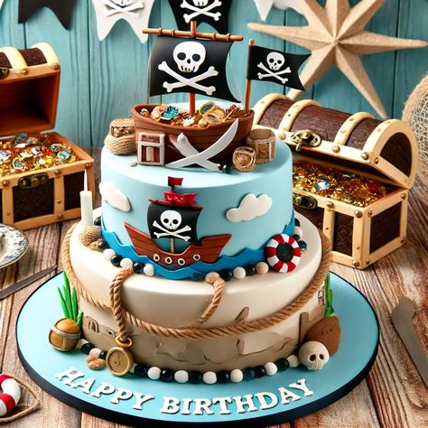 Images Of Cake Models For Birthday Boy 4 Pirate Birthday Party Cake, Pirate Ship Birthday Cake, Pirate Theme Birthday Cake, Pirate Birthday Cake For Boys, Pirates Birthday Cake, Pirates Cake Ideas Boys, Pirate Cakes For Kids Boys, One Piece Cake Ideas, Pirate Ship Decorations