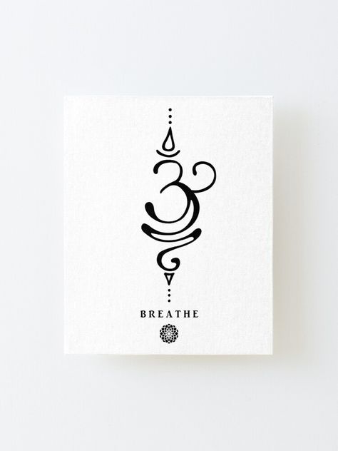 Unique Tattoos With Meaning, Breathe Symbol, Just Breathe Tattoo, Brust Tattoo Frau, Sanskrit Symbols, Yoga Tattoos, Sanskrit Tattoo, Spiritual Tattoos, Symbol Tattoos