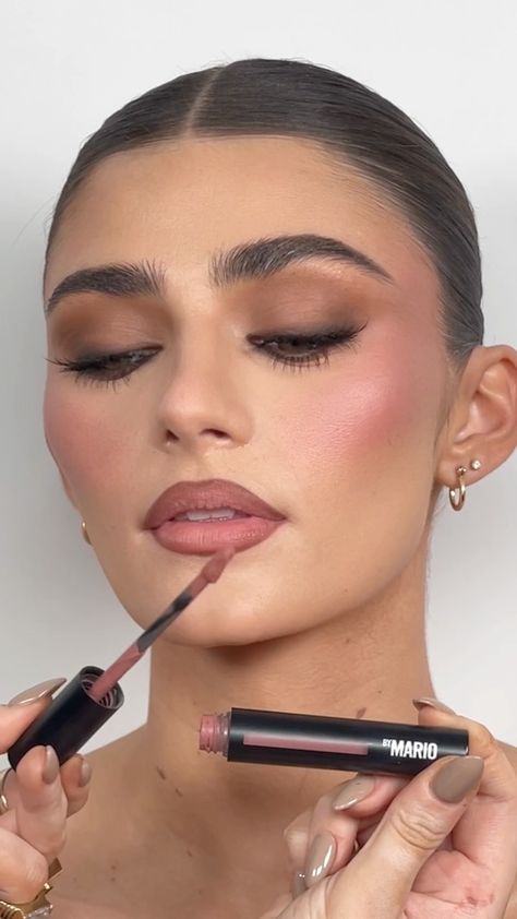 Makeup By Mario Looks, Brown Matte Makeup Look, Mario Makeup, Nude Lip Makeup, Birthday Shoot Ideas, Makeup By Mario, American Products, Danessa Myricks, Lip Trends