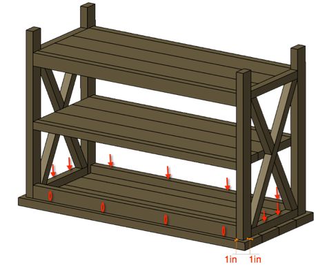 Step 10 - Table Assembly, Rustic X DIY Changing Table Diy Changing Table, Crib Woodworking Plans, Woodworking Square, Baby Table, Table Woodworking, Diy Crib, Baby Changing Table, Baby Changing Tables, Diy Baby Furniture