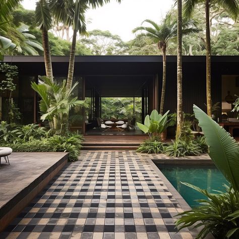 Villa a Buzios, Brazil 🌴 Un rêve “Mid Century” dans une forêt tropicale 🌿 Villa in Buzios, Brazil, A mid century dream in a tropical… | Instagram Tropical House Exterior, Buzios Brazil, Brazil Houses, Modern Tropical House, Tropical Architecture, Concrete Home, Resort Design, Batumi, Deco Decor