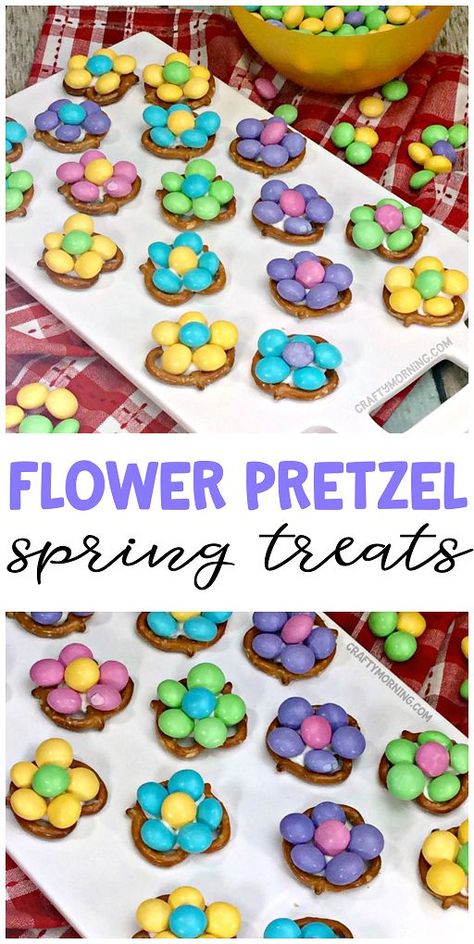 April Cooking Activities For Kids, Nature Snacks For Kids, Pretzel Ideas, Nature Snacks, Fundraising Crafts, Spring Snacks, Classroom Snacks, Cooking Activities, Spring Recipes Dessert