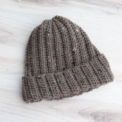 Pacifica Mens Crochet Beanie (Free Pattern) - Crafting Each Day Crochet Beanie Hat Free Pattern Mens, Men’s Knitted Beanie Pattern, Men Crochet Beanie, Crochet Men Beanie, Crochet Mens Hat Pattern Free Easy, Crochet Mens Beanie Free Pattern, Men’s Crochet Beanie Free Pattern, Man Beanie Crochet, Crochet Beanie Men