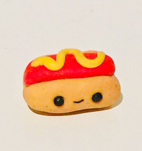 Polymer clay hot dog Clay Hot Dog, Dog Charms, Mario Mushroom, Hot Dogs, Crafts For Kids, Polymer Clay, Oxford, Mario Characters, Quick Saves